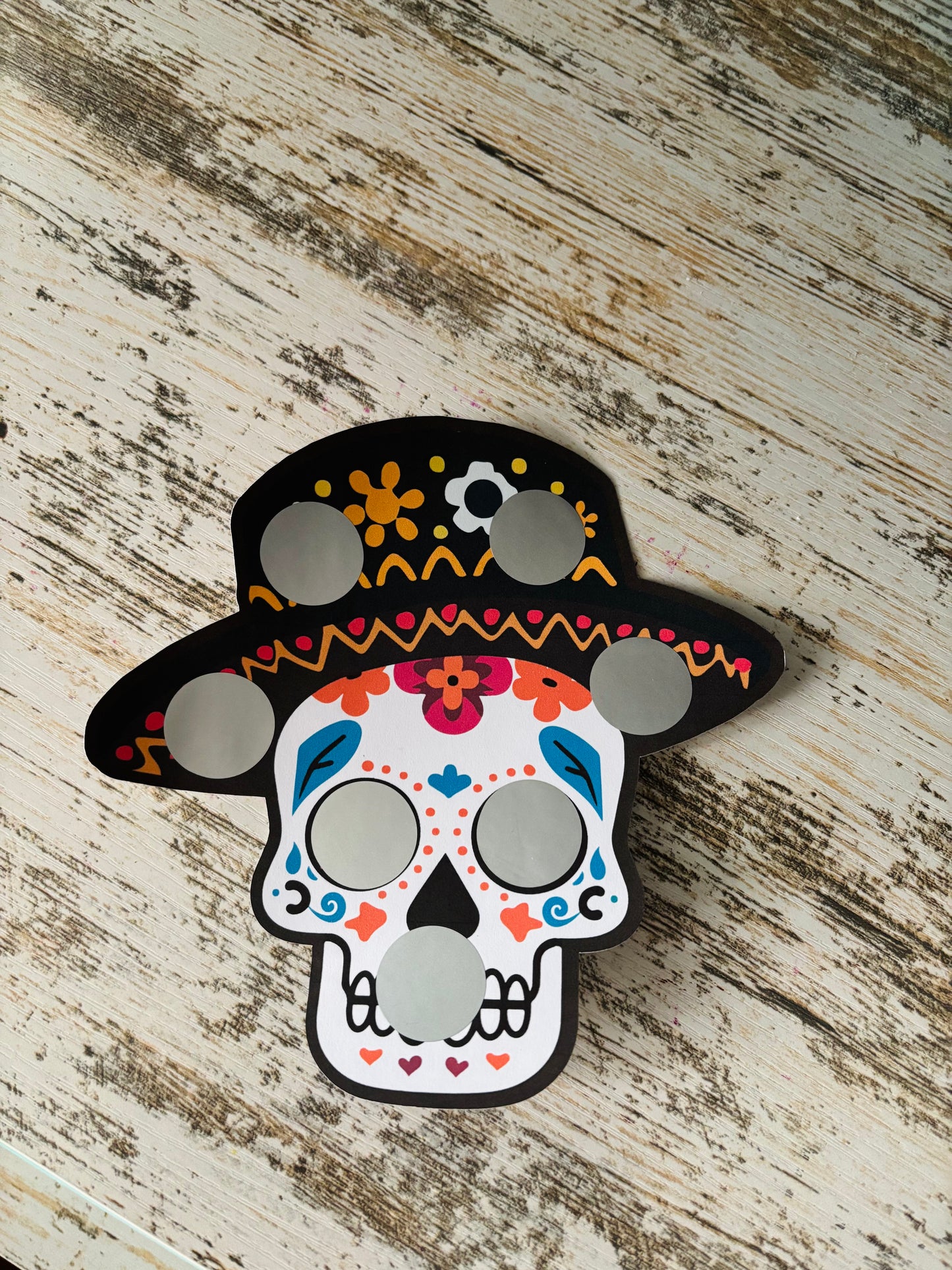 Day of the Dead scratch off savings challenge