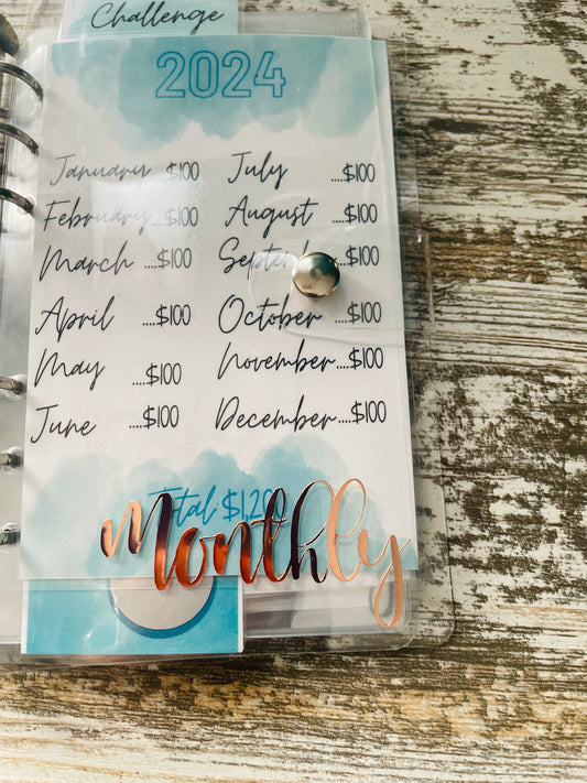 Monthly Savings Challenges Binder, Monthly Savings Challenge, Budget Binder Bundle