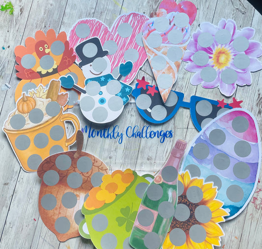 Monthly Scratch Off Savings Challenge Bundle