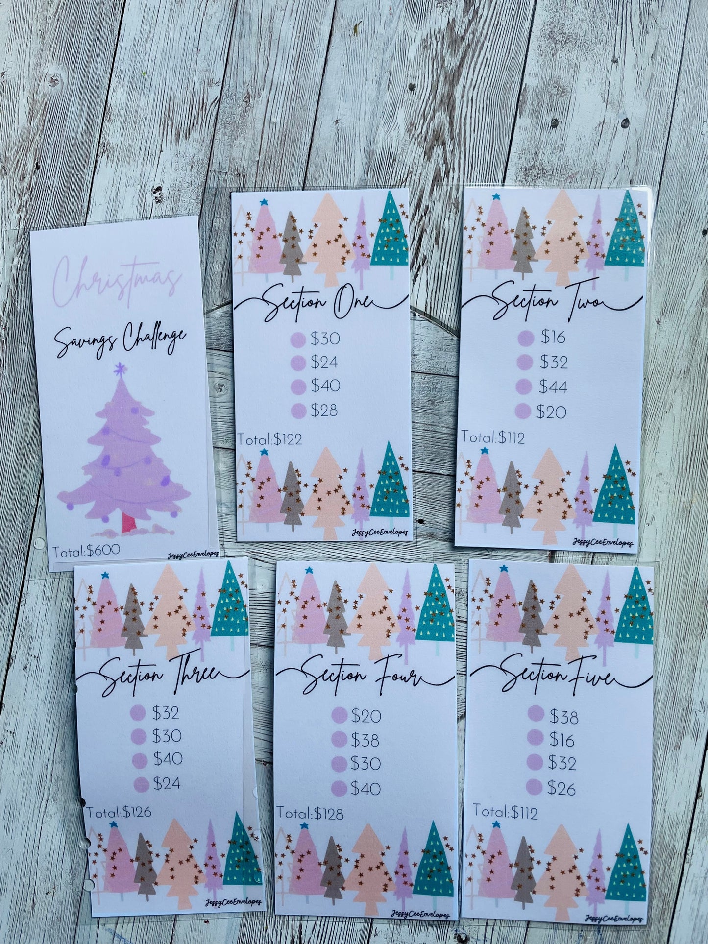Laminated Christmas Savings Challenge Bundle