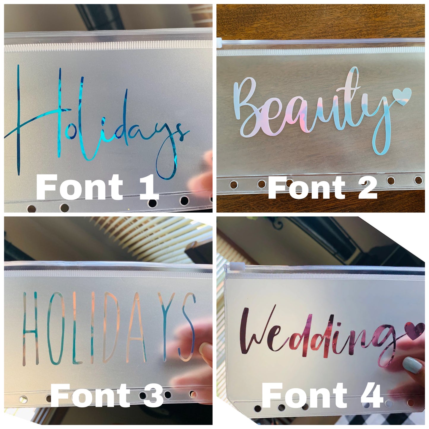 Cash envelopes, clear cash envelopes, Cash Envelope System, Cash Zipper Envelopes, Custom Budget Envelopes