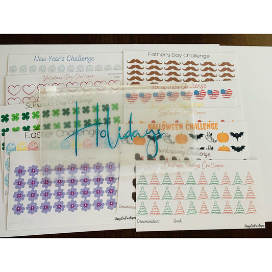 Holidays Savings Challenge Bundle, Monthly Savings Challenge Bundle, Savings Challenge, Cash Envelopes