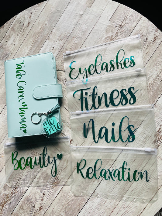 Self Care Binder, Budget Binder, Self Care Savings Challenges, Cash Envelopes