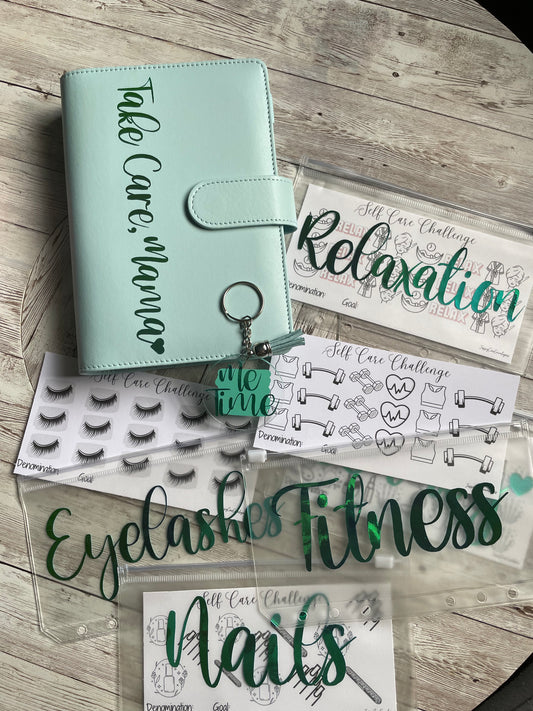 Self Care Binder, Budget Binder, Self Care Savings Challenges, Cash Envelopes