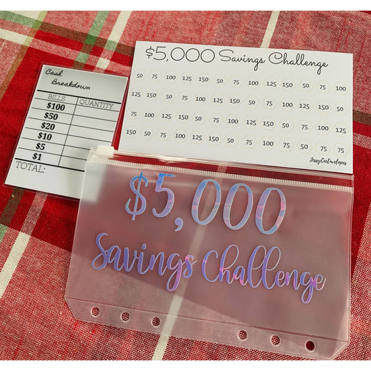 5000 savings challenge,savings challenge bundle, savings tracker, cash envelope