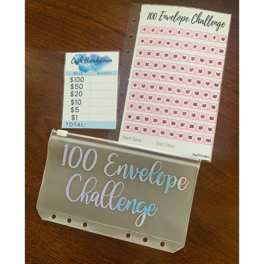 100 Envelope Savings Challenge, Challenge Tracker, Money Tracker, cash envelope, savings bundle, savings challenge